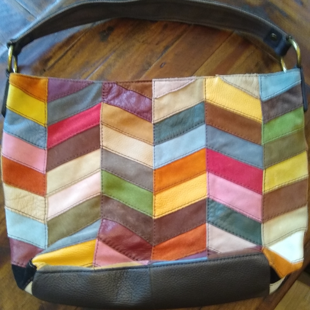 Lucky Brand leather color swatch purse bag